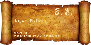 Bajor Malvin névjegykártya
